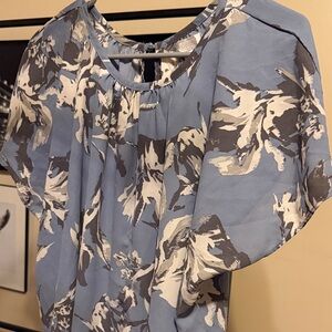 Floral Blue Women's Top